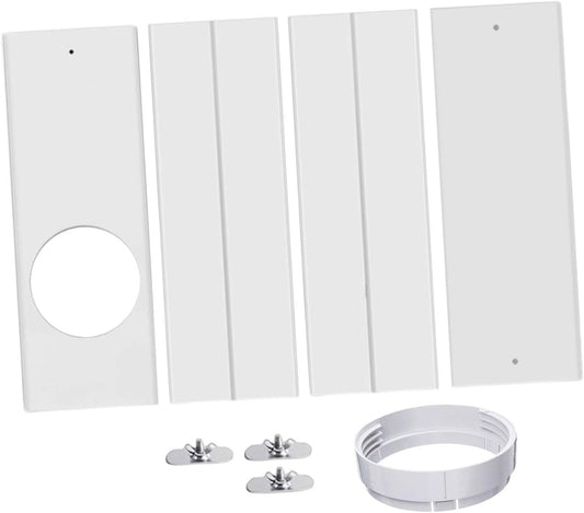  MagiDeal Kit De Fenêtre Portable Pour Climatiseur Avec Raccord Rond, Joint De Fenêtre De Climatiseur, Déflecteurs De Climatisation Mobiles Réglables Universel, Kit De Ventilation Télescopique