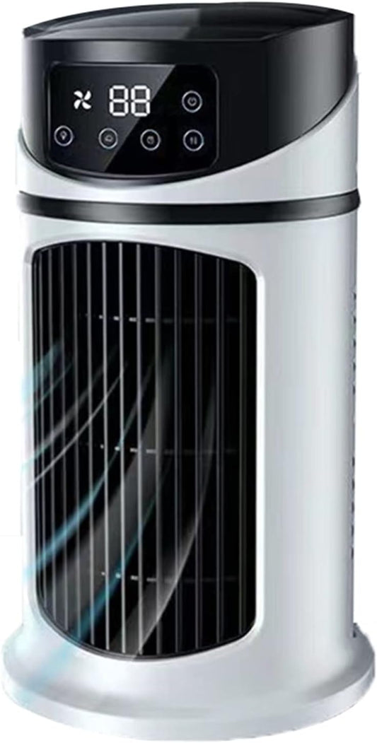  DieffematicKTY Climatiseur Mobile Portable Air Conditioner Fan Mini Evaporative Small Air Cooler Adjustable Desktop Misting Fan With Timing Function (Color : White)