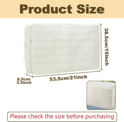  Housse De Fenêtre Pour Climatiseur Intérieur, Housse De Climatiseur Pour Unités Murales, De Climatiseur Couverture Pour Fenêtre Couvercle Poussière Facile à Installer (53,5 X 38,5 X 8,5cm,Beige)