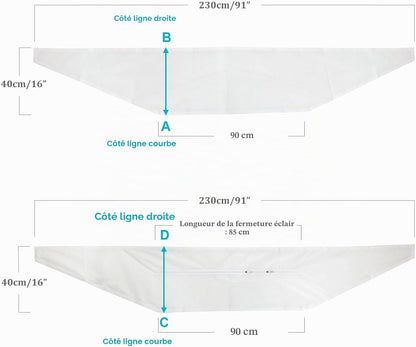  HOOMEE Tissu D’Isolation Pour Fenêtre à Pivot Central Avec Un Périmètre Allant De 381cm à 460cm - Pour Climatiseur Mobile Et Sèche-Linge - Adapté à Toutes Les Unités Mobiles De Climatisation