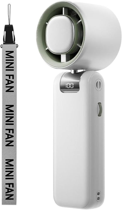 GENERIC Ventilateur à Main Pliable – 3 Vitesses Réglables | Dispositif De Circulation D'air Rechargeable Par USB Pour La Maison, Le Studio, Les Voyages, Le Shopping, Le Camping