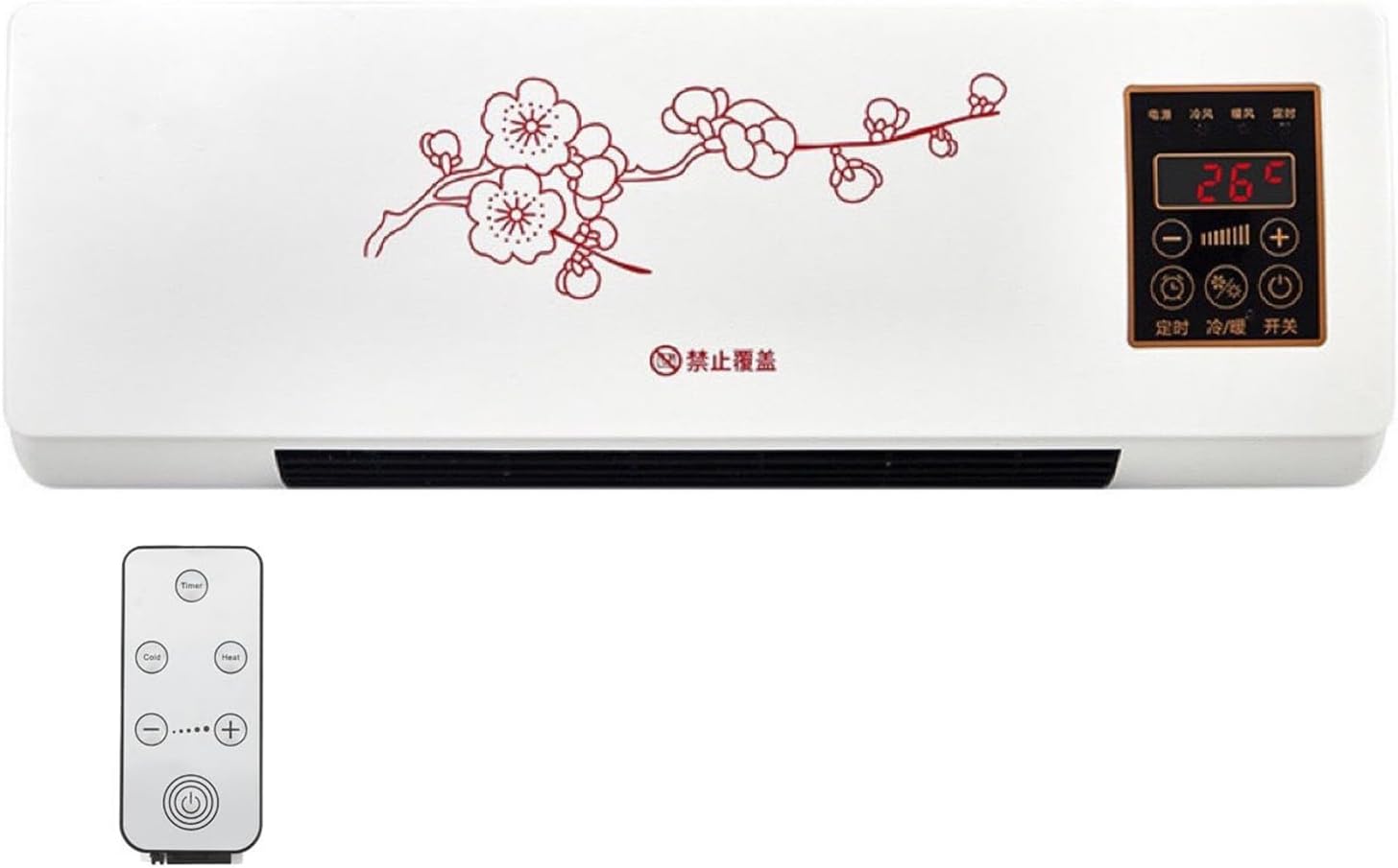  Mini Split Air Conditioner Wall Mount, Ventilateur Portable Avec Le Mode Ventilateur, Chauffage De Refroidissement Efficace Pour Le Bureau à Domicile, Utilisation Silencieuse à Distance Télécommande É