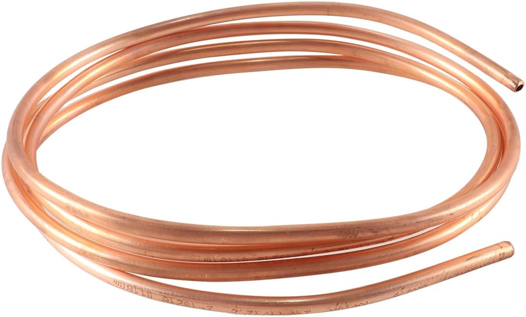  Tube En Cuivre Pour Climatiseur Et Réfrigérateur, Diamètre Extérieur 6 Mm, épaisseur De Paroi 0,5 Mm, Longueur 2 Mètres, Pour Applications De Refroidissement.