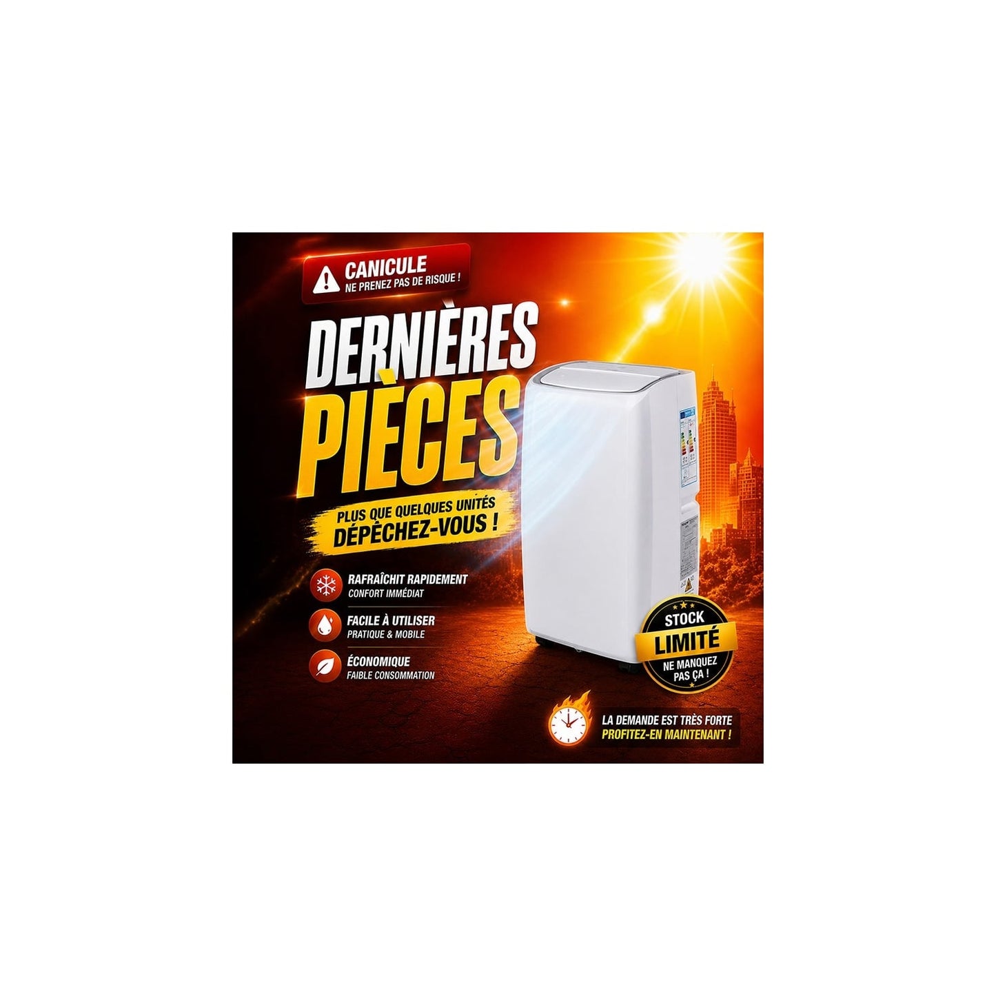  Climatiseur Mobile 12000 Btu Avec Déshumidification