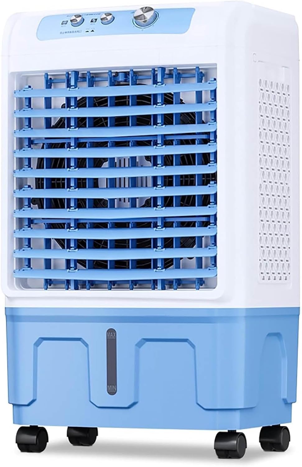 GENERIC Refroidisseur D'air évaporatif Portable, Refroidisseur De Marais Industriel Avec 3 Vitesses De Vent, Flux D'air Longue Portée Pour Usine, Entrepôt, Restaurant, Maison, Design Facile à Déplacer
