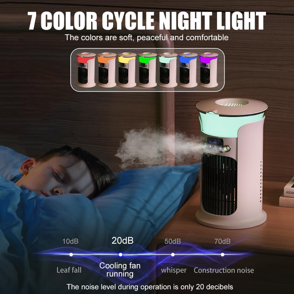 GENERIC Climatiseur Mobile, Refroidissement Par évaporation, Petit Climatiseur Portable, Climatiseur Mobile (vert)