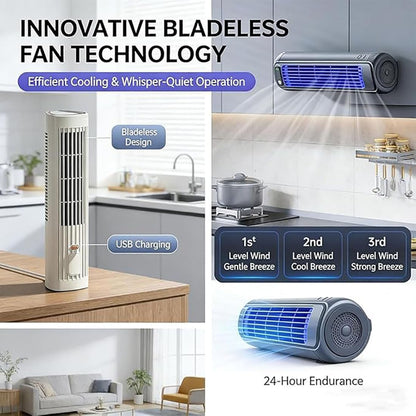 GENERIC Jiuberry Cooling Ace, Ventilateur De Climatiseur Portable Jiuberry, Climatiseur Portable Cooling Ace Rechargeable à 3 Vitesses, Pour Une Utilisation Dans La Chambre à Coucher (# A)