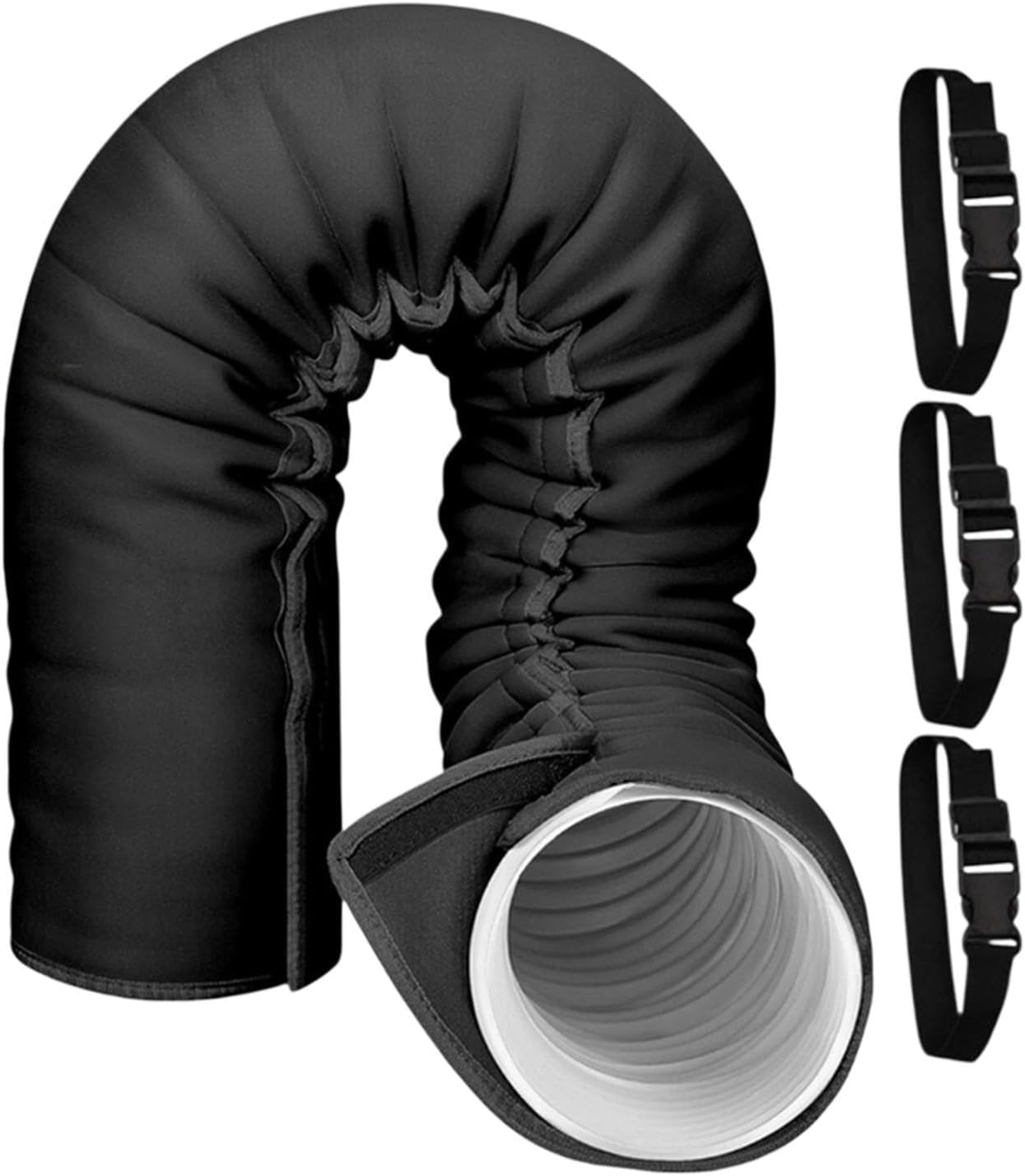  Manchon Isolant Pour Tuyau Ca Portable, Isolation Pour Tuyaux DeClimatiseur | Housse Protection Tuyau Climatiseur Pour 5-5.9 In, Avec 3 Sangles à Boucle élastique, Pour Usage Maison Et
