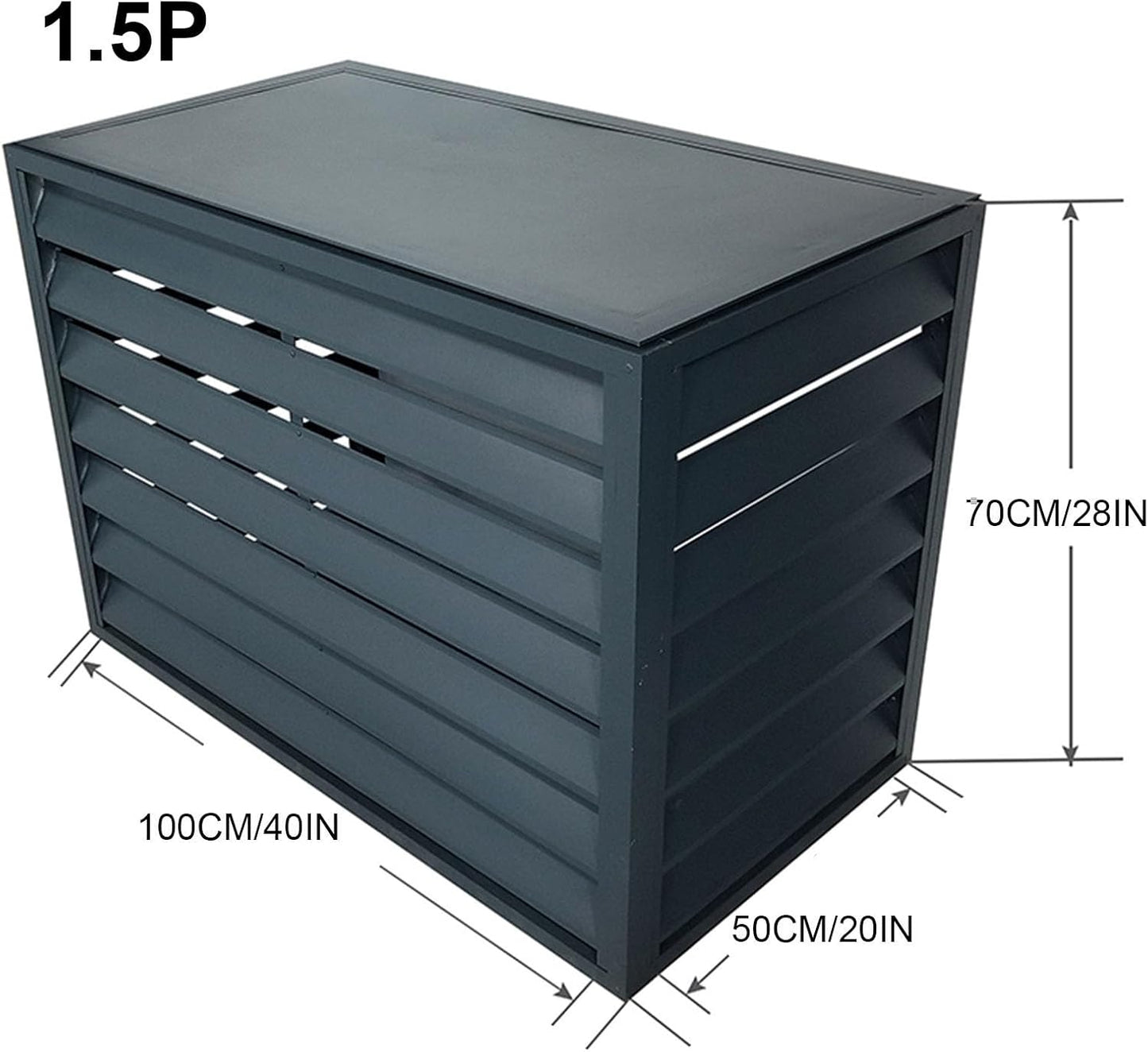 GENERIC Couvercles En Aluminium Pour Climatiseur, Couvercle De Condensateur Central AC, Pompe à Chaleur Et Protection De L'unité AC, Résistant Aux Intempéries, Design Robuste Pour Une Performance Optimale