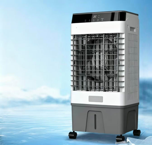 GENERIC Refroidisseur D'air Par évaporation Avec Télécommande, Ventilateur à 3 Vitesses, Humidificateur, Affichage LED, Minuterie 12 H, 4 Blocs De Glace, AC Portable Pour Chambre à Coucher Et Maison