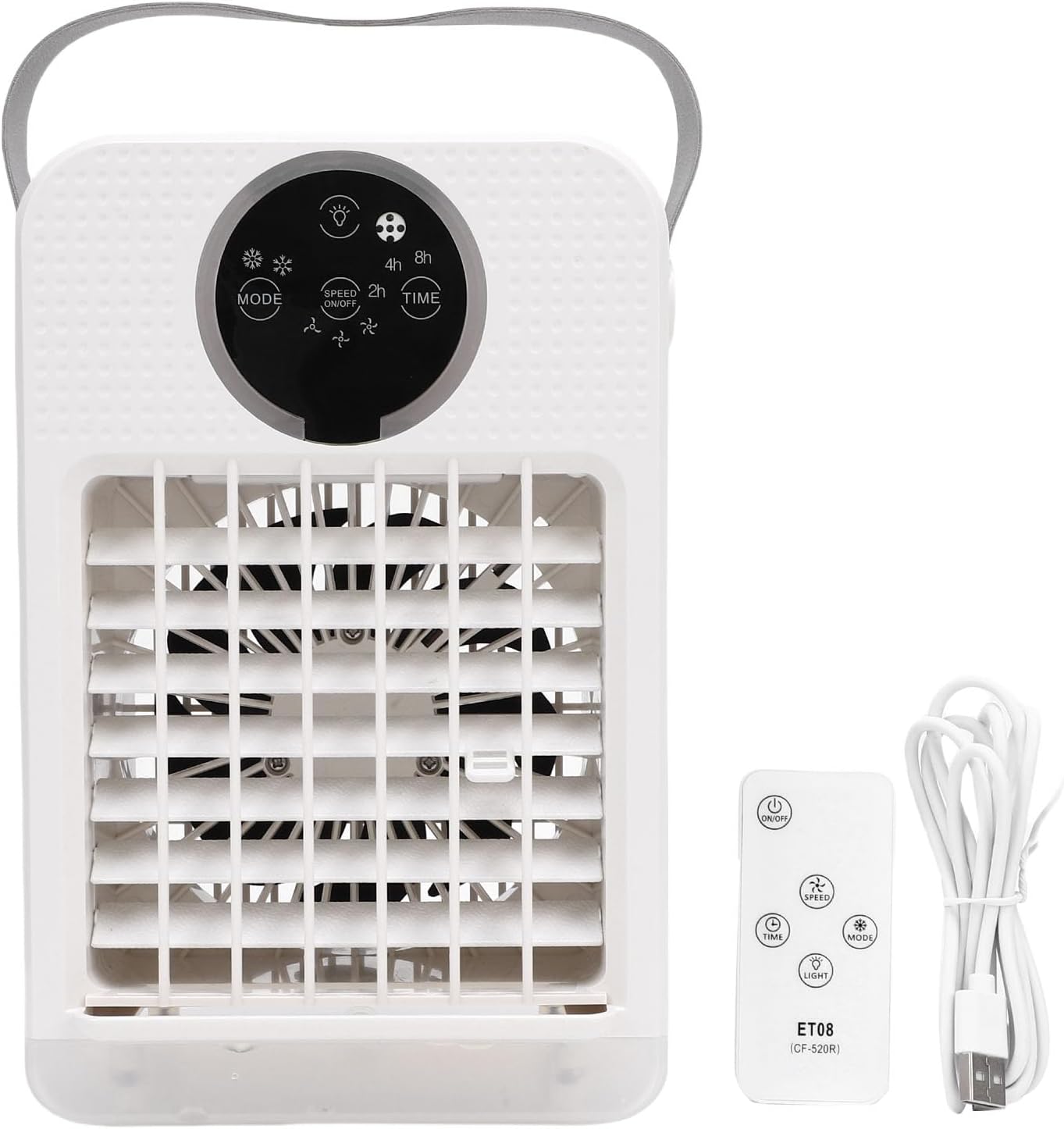  Cocoarm Climatiseur Portable 4 En 1, Refroidisseur Par évaporation De 700 Ml Avec 3 Vitesses, Humidificateur, Fonction D'éclairage Pour Un Usage Personnel Au Bureau Et à Domicile