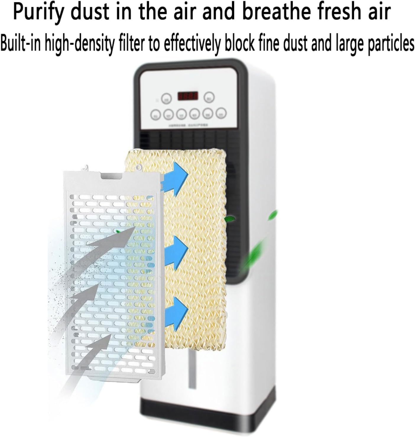 GENERIC Climatiseur Portable 3 En 1 Avec Ventilateur Et Rafraîchisseur D'air Par évaporation, Réservoir De 3 L, 4 Modes Et 3 Vitesses, Minuterie 12 H. Climatiseur Portable Sur Pied Pour Chambre à Coucher.