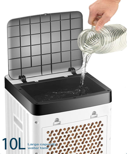 GENERIC Refroidisseur D'air Portable Sans Tuyau, Refroidisseur Sans Vent Sans Vent 10L Avec 3 Vitesses Et Fonction De Swing, Unité De Climatisation De Salle Silencieuse De Murmure Pour La Chambre De Bureau à