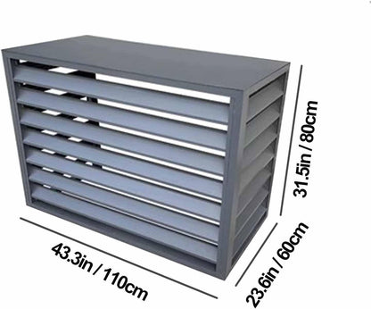  Housse De Protection En Aluminium Pour Climatiseur Extérieur, Système De Séparation AC, Résistant Aux Intempéries, Convient Pour 110 X 60 X 80 Cm, Résistante Aux UV, Idéale Pour Une Utilisation En