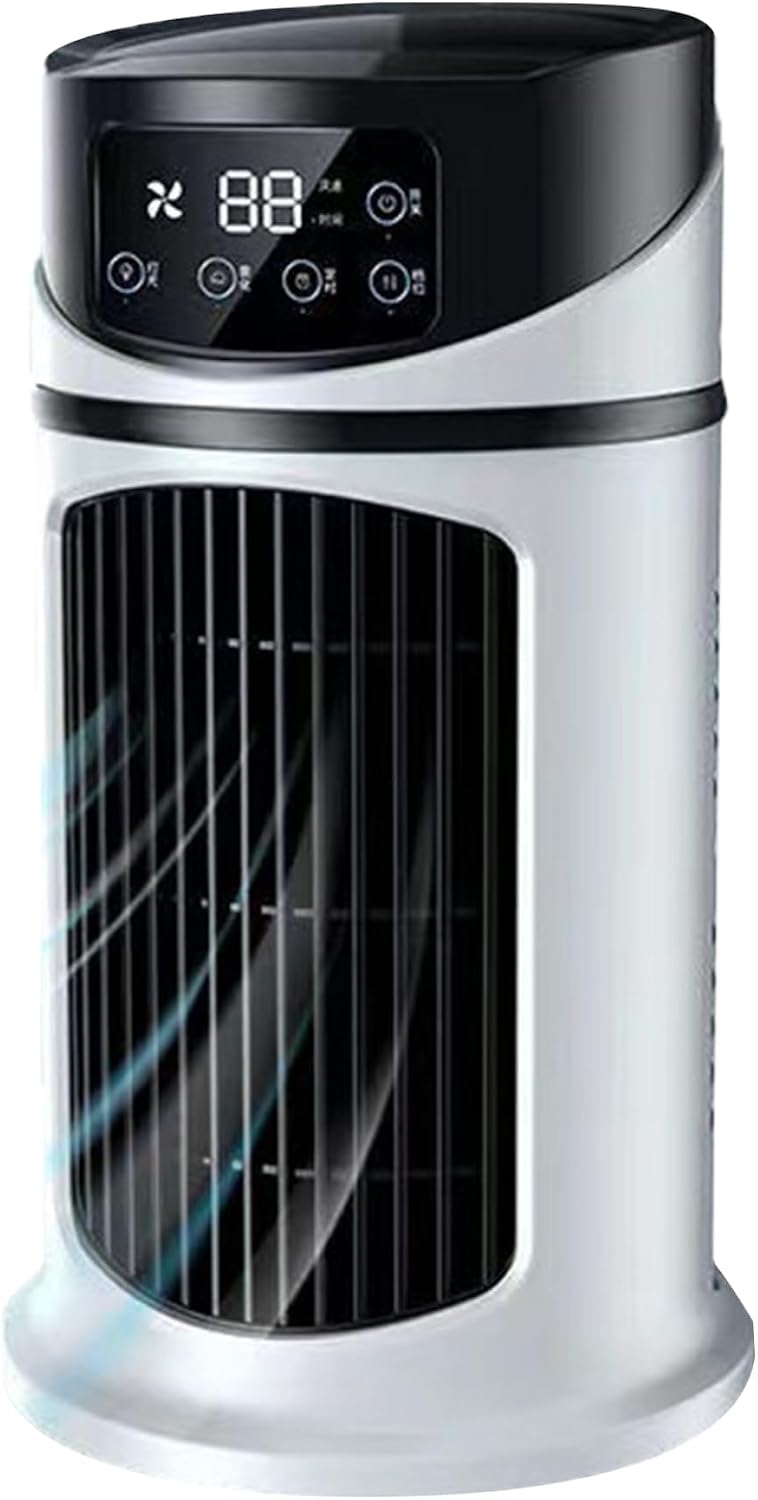  Climatiseur Mobile Portable, Refroidisseur D'air Portable, Mini Climatiseur, Petite Clim Pour Chambre, Climatiseur Mobile Sans évacuation Pour Chambre,Bureau (Blanc)