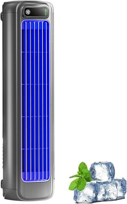 GENERIC Climatiseur Mobile Silencieux Sans Évacuation, Ventilateur Rafraîchisseur D'Air à Évaporation 3 Vitesses Mode Freeze, Sans Pales USB-C Sans Fil Portable Pour Chambre Bureau Maison