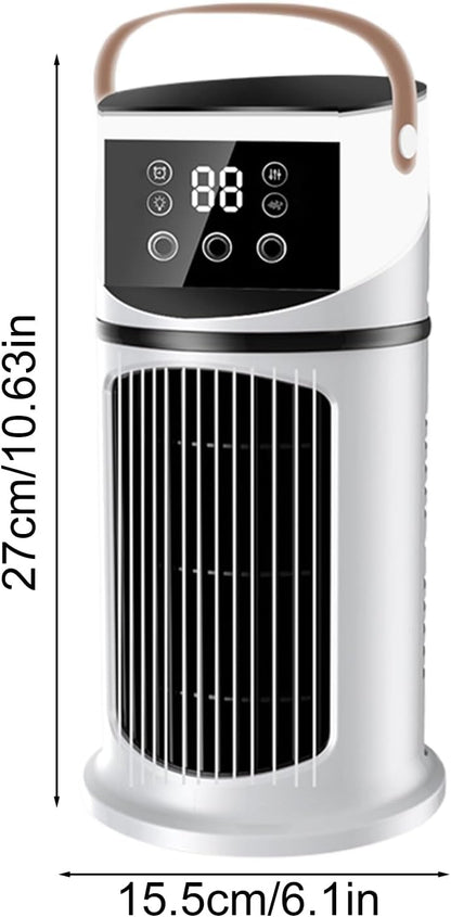 Genérico Climatiseur Portable – Ventilateur De Bureau, Refroidisseur D'air Nébulisé Avec Lumière LED | Dispositif De Climatisation Personnel à 9 Vitesses Pour Utilisation Sur Table De Maison, Chambre à Coucher
