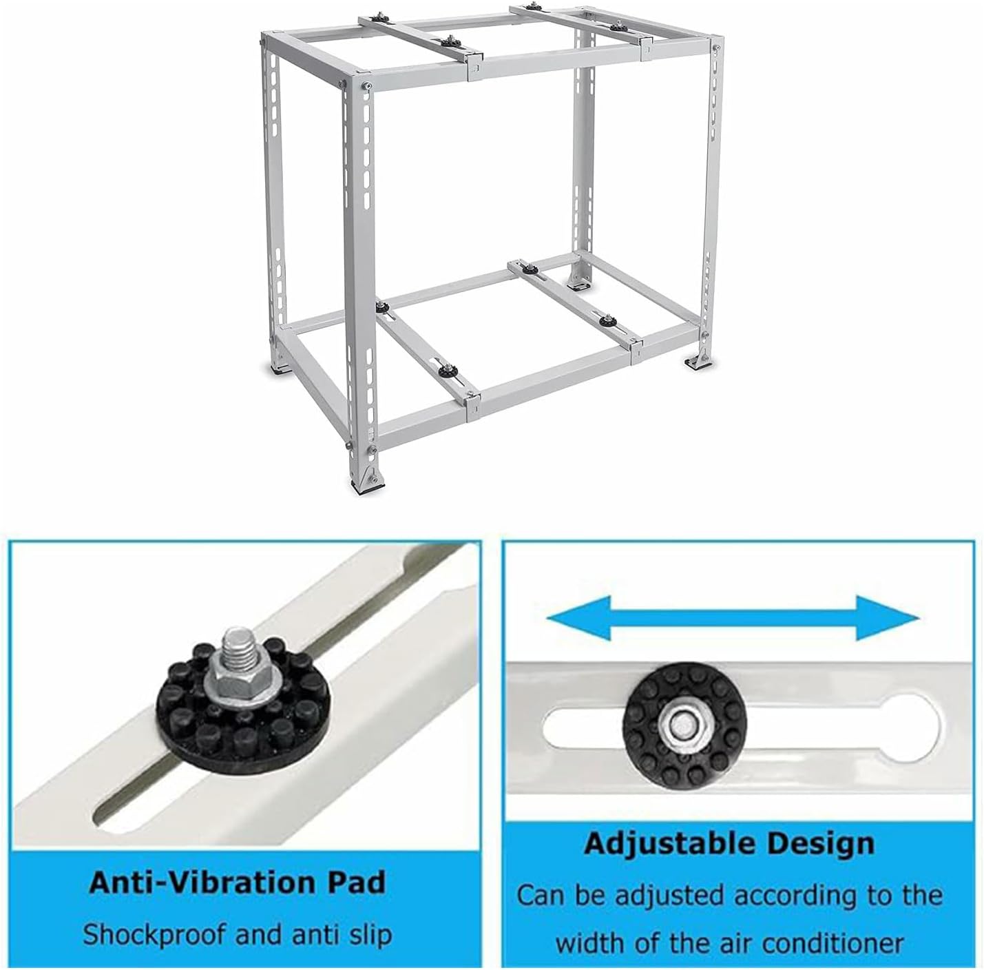 GENERIC Support De Sol Pour Mini Climatiseurs Séparés, Base De Support Robuste Pour Systèmes De Pompe à Chaleur à Condensateur AC