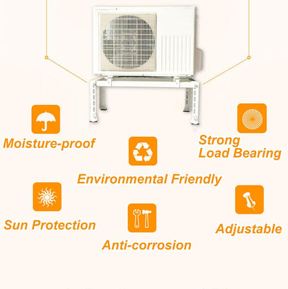  NALsa Mini Support De Climatiseur – Support De Support Pour Climatisation Divisé Résistant à La Rouille, Amortissement Des Vibrations, Idéal Pour Les Systèmes CVC Sans Conduit, Support Portable Au Sol