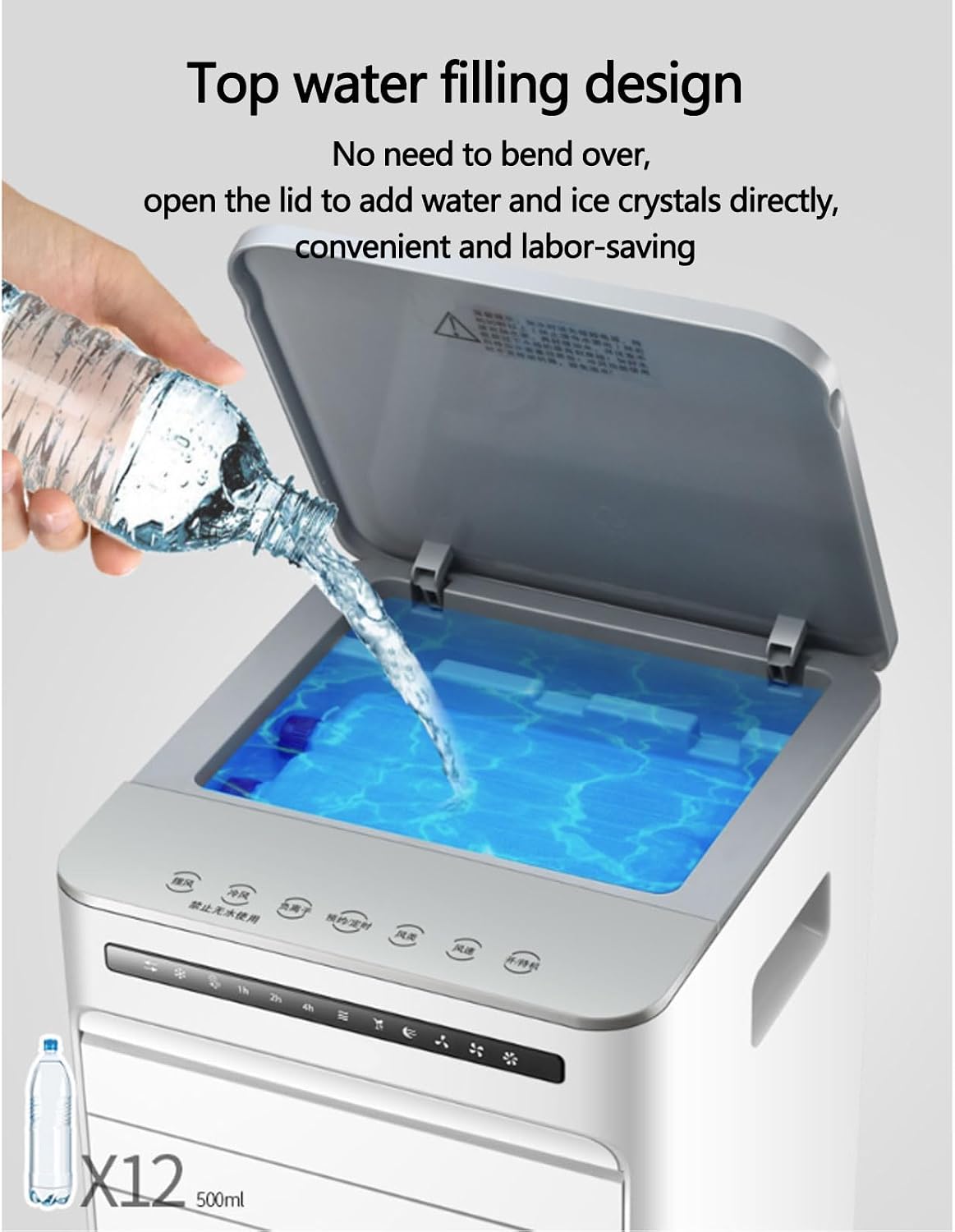 GENERIC Climatiseur Portable, Petit Refroidisseur D'air Avec 3 Vitesses, Oscillation, Humidification Et Purification, Réservoir De 5 L Pour La Maison, Le Bureau, La Chambre à Coucher