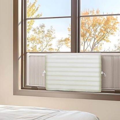  Housse De Fenêtre Pour Climatiseur Intérieur, Housse De Climatiseur Pour Unités Murales, De Climatiseur Couverture Pour Fenêtre Couvercle Poussière Facile à Installer ( 64 X 47 X 8,5 Cm, Beige)