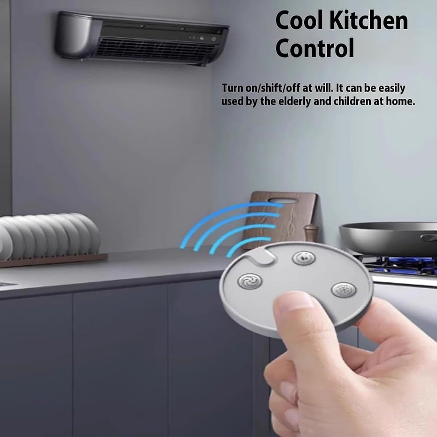 GENERIC Mini Refroidisseur D'air Mural (avec Télécommande), Batterie Intégrée De 6000mAh, Ventilateur Portable Et Silencieux; Adapté Pour Les Chambres, Les Dortoirs Et Les Bureaux.Installation Adhésive Sans P