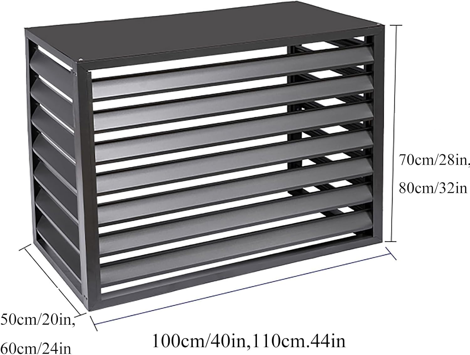  Couvertures En Aluminium Pour Unités Extérieures Résistantes Aux Intempéries Pour Climatiseur Et Pompe à Chaleur, Mini Housse Séparée, Protection Extérieure Durable, Compatible Avec Clôture D'intimité