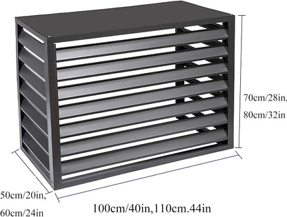  Couvertures En Aluminium Pour Unités Extérieures Résistantes Aux Intempéries Pour Climatiseur Et Pompe à Chaleur, Mini Housse Séparée, Protection Extérieure Durable, Compatible Avec Clôture D'intimité