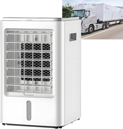  Mini Climatiseur Pour Camping-Car, Ventilateur Portable, RafraîChisseur D'air Par éVaporation Avec 3 Vitesses De Ventilation, Ventilateur De Refroidissement 12V