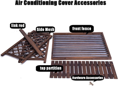  Housse En Bois Pour Climatiseur - Volets Décoratifs Et Grilles De Protection - Clôture Extérieure Pour Climatisation Et Support De Fleurs - Élégant Support AC (taille : 105 X 47 X 80 Cm)