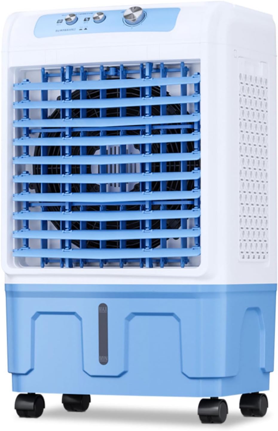 GENERIC Refroidisseur évaporatif Portable, Ventilateur De Climatiseur à 3 Vitesses Avec Packs De Glace, 120 Oscillation, Fonctionnement Silencieux 36dB, Conception Mobile Pour Bureau De Chambre à Coucher