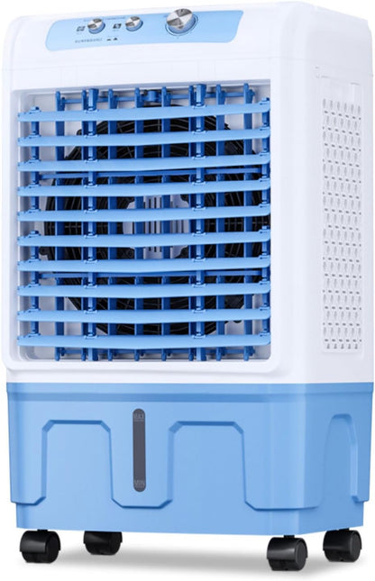 GENERIC Refroidisseur évaporatif Portable, Ventilateur De Climatiseur à 3 Vitesses Avec Packs De Glace, 120 Oscillation, Fonctionnement Silencieux 36dB, Conception Mobile Pour Bureau De Chambre à Coucher