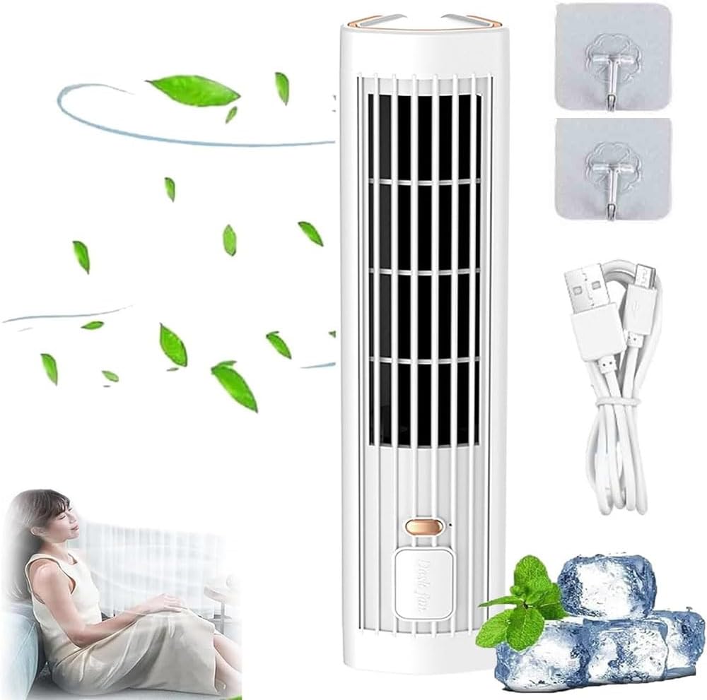  Coldeez Cooling Ace 5.0,Coldeez Cooling Ace Air Conditioner,Portable Air Conditioner,Cooling Ace With 3 Speeds, For Bedroom Office Bathroom (White)
