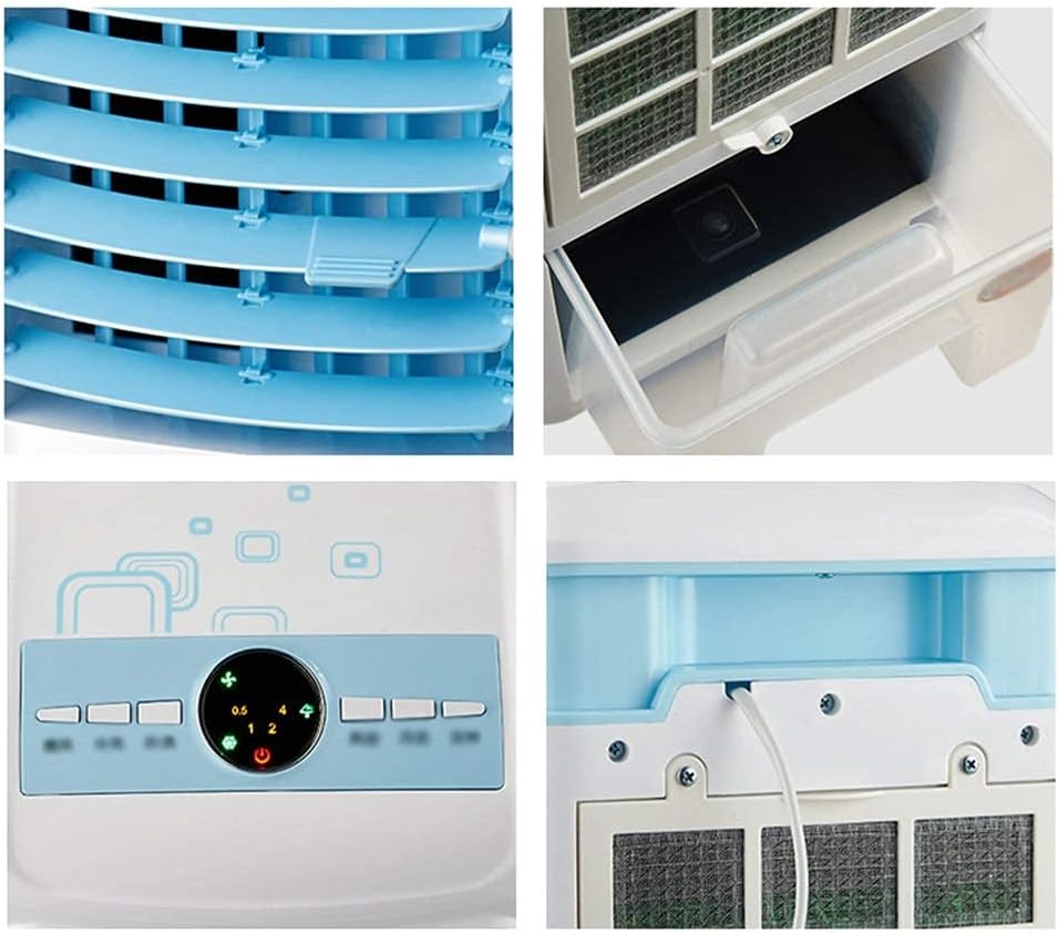 GENERIC Refroidisseur D'air Pour Bureau à Domicile Refroidisseurs D'air Refroidisseurs Par évaporation, Climatiseur Portable évaporatif Avec Ventilateur Humidificateur De Brumisation Télécommandé Et