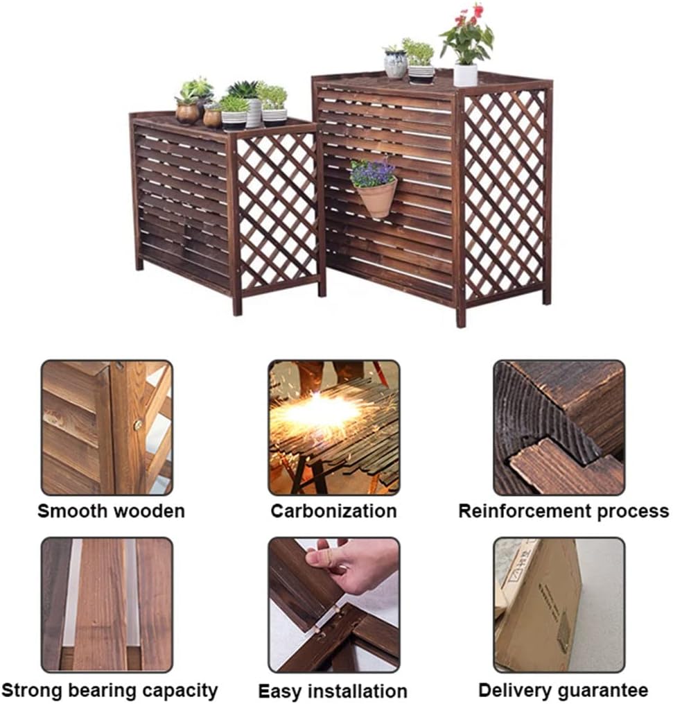  Housse De Protection Pour Climatiseur Extérieur, écran De Confidentialité Décoratif Pour Support De Fleurs, Housse De Protection Pour Climatiseur Central Toutes Saisons