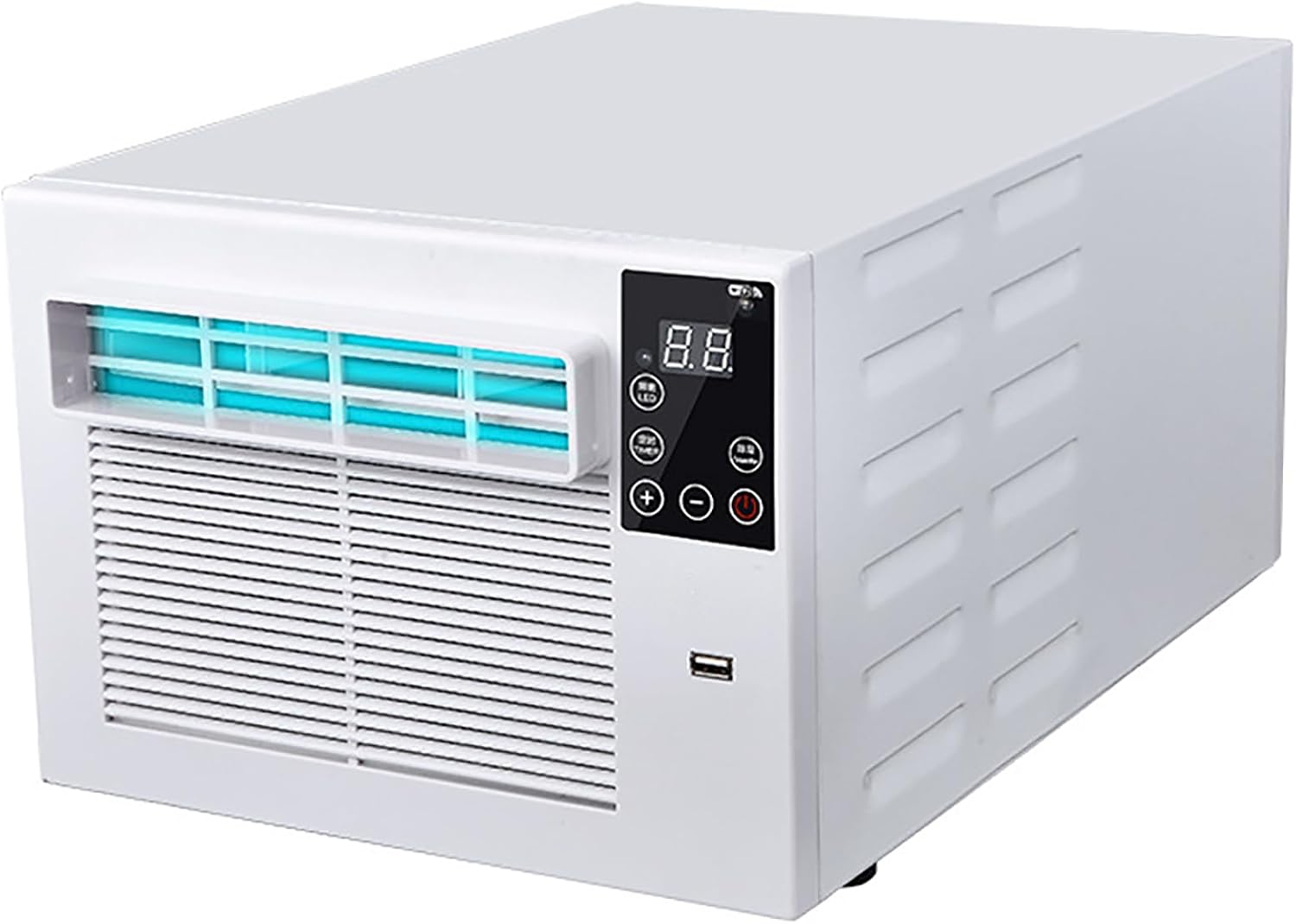  Climatiseur Portable 280W, 1876BTU Mini AC Avec Déshumidificateur Et Moustiquaire.Refroidissement Silencieux Pour Chambre à Coucher, Dortoir.Éconergie, Mobilité Facile.Plug & Play Climate Control.