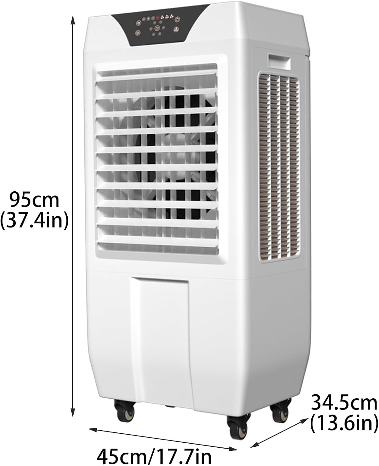 GENERIC Refroidisseur D'air Par évaporation Portable, Refroidisseur De Marais à 3 Vitesses Avec Cristaux De Glace, Idéal Pour Une Utilisation Sur La Terrasse Et Le Garage, Climatiseur Portable économe En