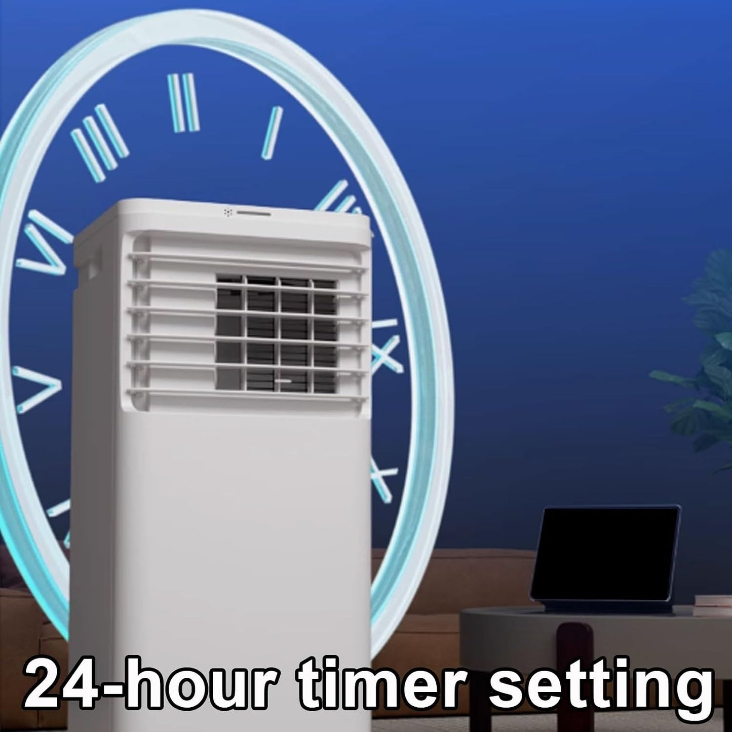 GENERIC Rafraichisseur D'air Climatiseur Mobile Silencieux Smart Avec Télécommande Et Écran Tactile Conception Sans Évacuation Aucune Installation Requise 220 V