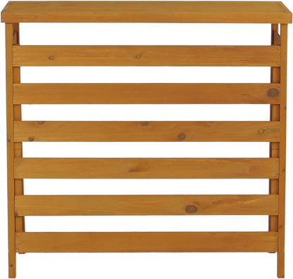  Mendler Habillage Pour Climatiseur/échangeur Thermique HWC-Q15, Cache En Bois Certifié MVG 78 X 84 X 32 Cm - Couleur Naturelle