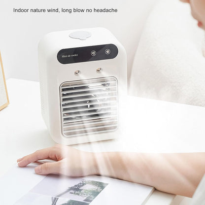  Yosoo Health Gear Climatiseur Portable, Ventilateur De Refroidissement Par évaporation En ABS Avec Réservoir D'eau De 500 Ml, 3 Vitesses, Batterie De 1200 MAh Pour Chambre, Bureau, Camping,