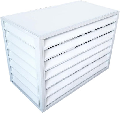 GENERIC Housse En Aluminium De Qualité Supérieure Pour Climatiseur – Protection élégante Pour Unité Extérieure – Clôture élégante Pour Pompe à Chaleur Et Unités De Climatisation – Résistante Aux Intempéries