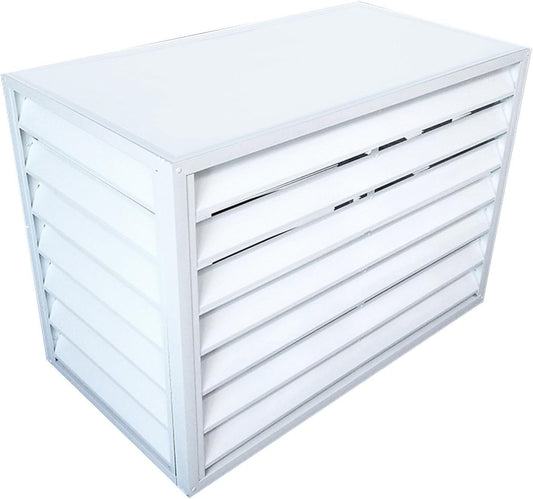 GENERIC Housse En Aluminium De Qualité Supérieure Pour Climatiseur – Protection élégante Pour Unité Extérieure – Clôture élégante Pour Pompe à Chaleur Et Unités De Climatisation – Résistante Aux Intempéries
