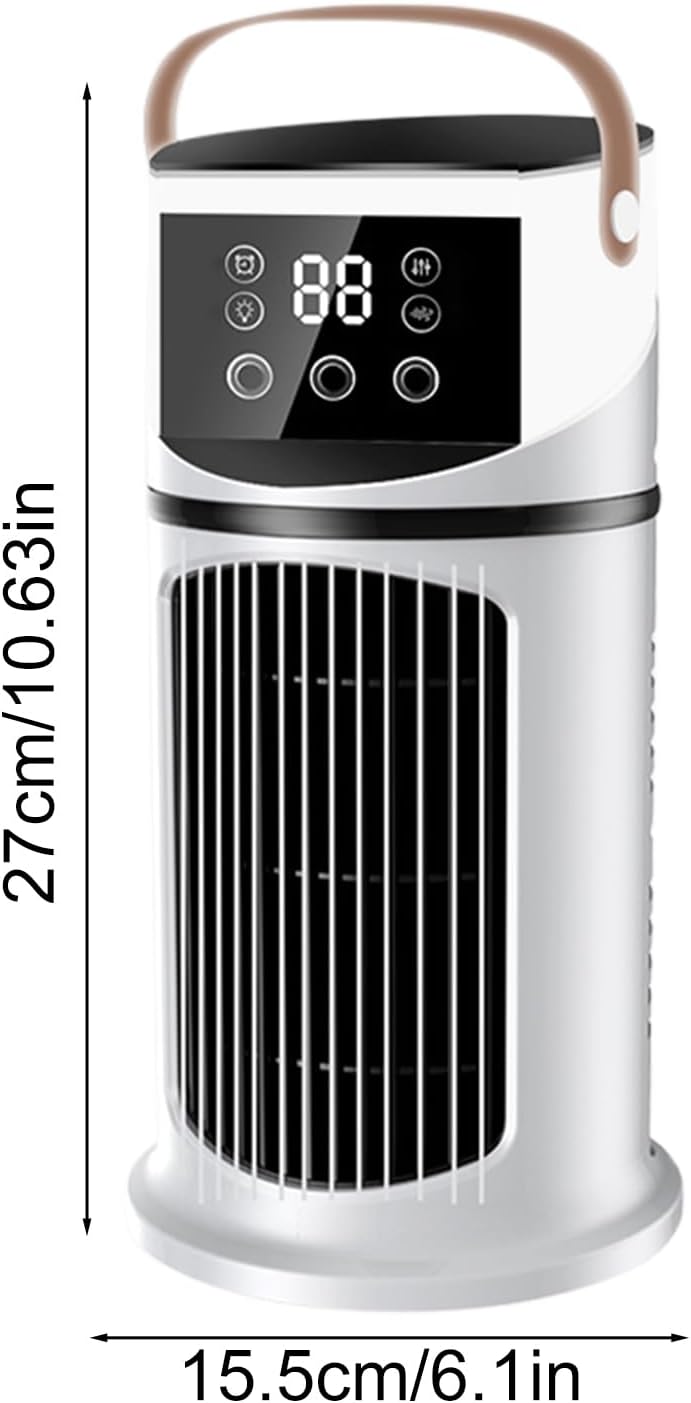  Climatiseur De Bureau | Climatiseur Portable Pour Pièce | Appareil De Brumisation Purifiante 9 Vitesses Réglable Avec Éclairage Pour Dortoir, Salon Et Chambre à Coucher