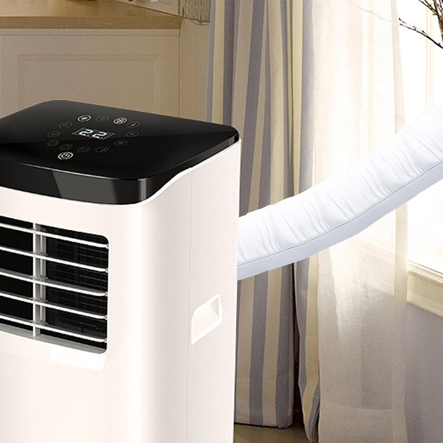  Couvercle De Tuyau De Climatisation Portable, Protection Pour Tuyau Climatiseur, Isolation T-uyau Climatiseur Manchon, T-uyau D'échappement De 5,9 "de Diamètre