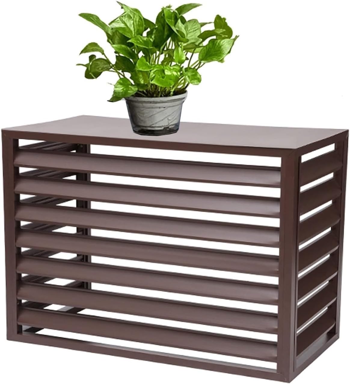  Couvercle En Aluminium Pour Climatiseur Et Pompe à Chaleur - Écran De Protection Extérieur Pour Condensateurs - Clôture Autoportante Pour Unités AC Et Déchets - Design Résistant Aux Intempéries