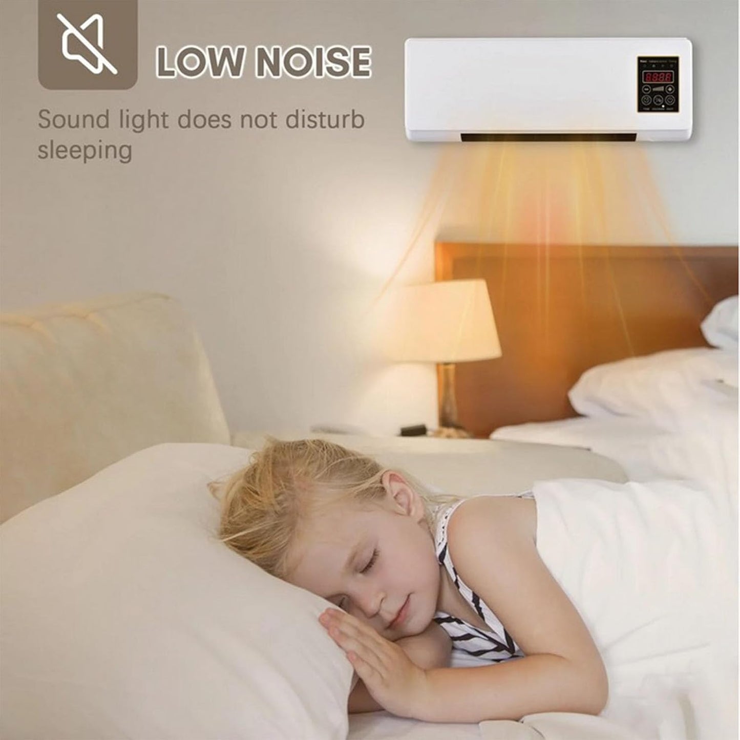  Mini Climatiseur Mural, Unité De Climatisation Portable Avec Télécommande, Chauffage De Refroidissement Silencieux Pour Le Bureau De Chambre à Coucher, Contrôle De Climat Sans Conduit Pour Le Salon à