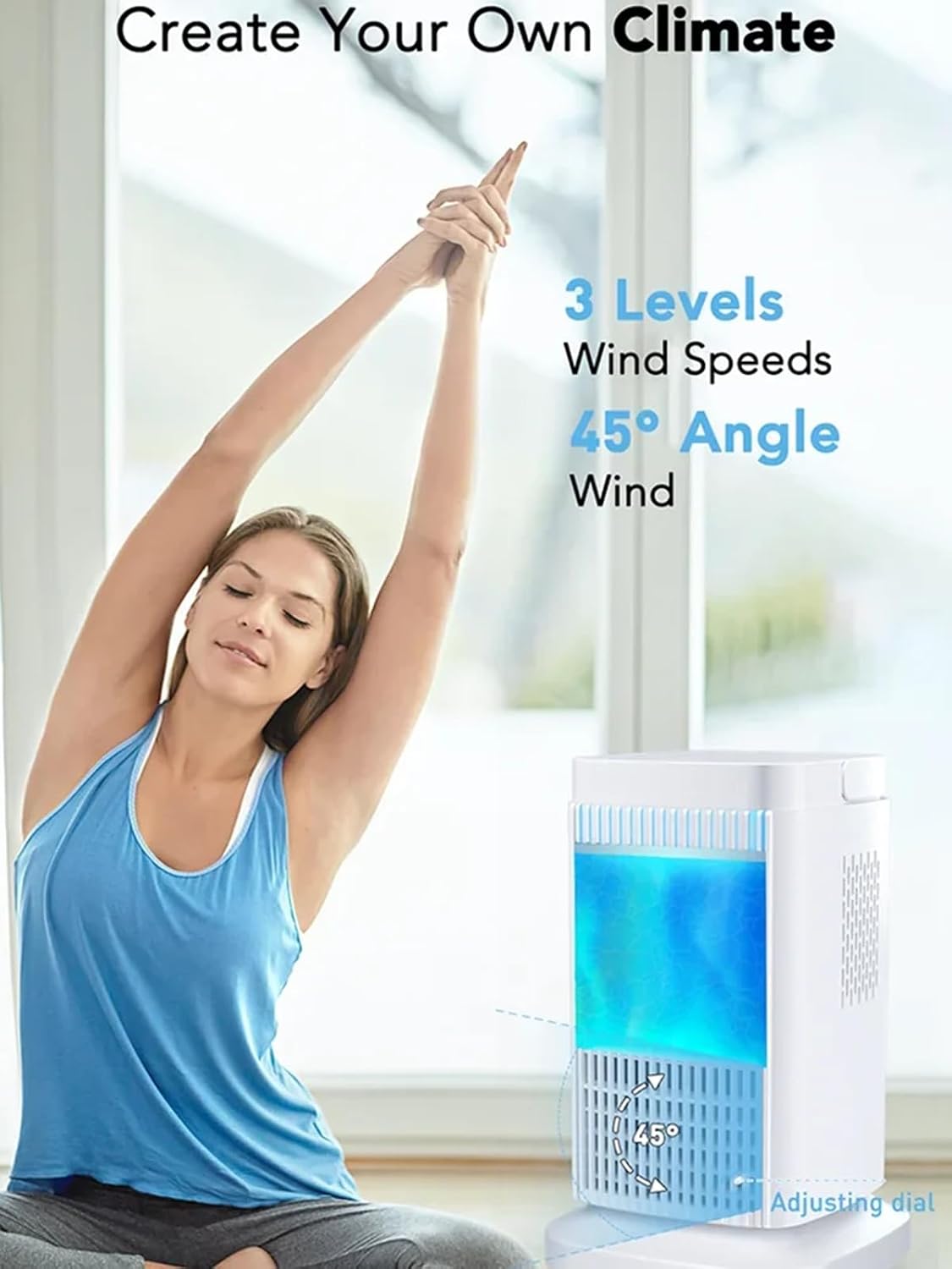  Climatiseur Portable, Refroidisseur D'air 4 En 1, Refroidisseur D'air De Réfrigération À Semi-conducteur Pour Ventilateur De Refroidissement Silencieux Sans Eau