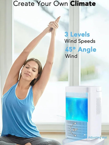  Climatiseur Portable, Refroidisseur D'air 4 En 1, Refroidisseur D'air De Réfrigération À Semi-conducteur Pour Ventilateur De Refroidissement Silencieux Sans Eau