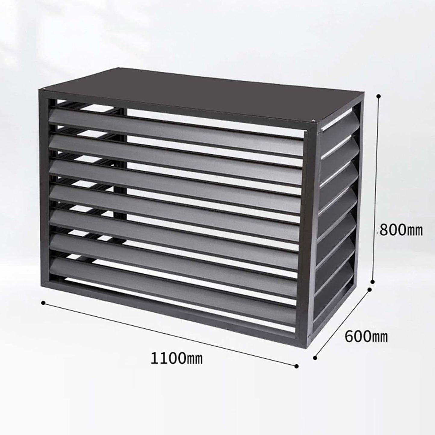 GENERIC Housse De Climatiseur Extérieur – Décorative, Autonome Pour Unités De Climatisation Et Ordures, Résistante Aux Intempéries 110 X 60 X 80 Cm (L X L X H) Et Ion élégant