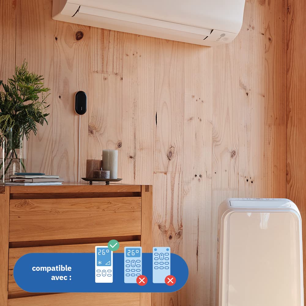  Netatmo Pack 2 Commandes Intelligentes De Climatiseur, Climatisation Connectée, Canicule, Compatible Avec Tous Les Clims Et Pompes à Chaleur, Economie D'énergie, Alexa, Google, Siri, NBU-2-NAC-EU